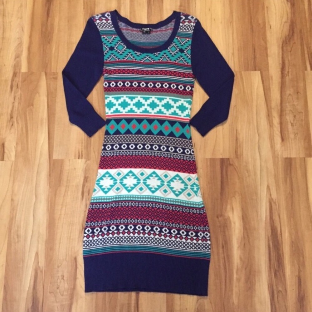 Sequin Hearts Sweater Dress